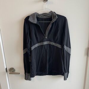 Lululemon Black and Gray Jacket Zip Up